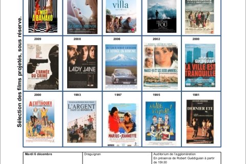 Festival départemental de cinéma d'auteur dédié à Robert GUEDIGUIAN. Du 6 au 16/12/ 2022.