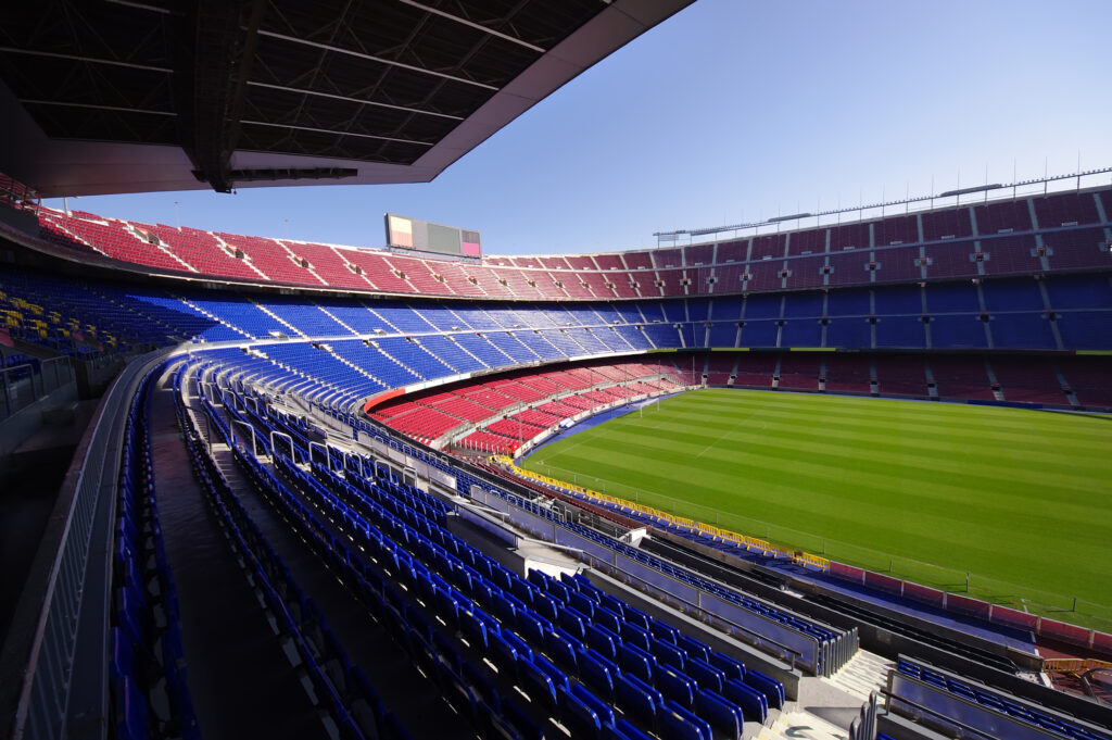 Vue sur le Nou Camp du FC Barcelona 