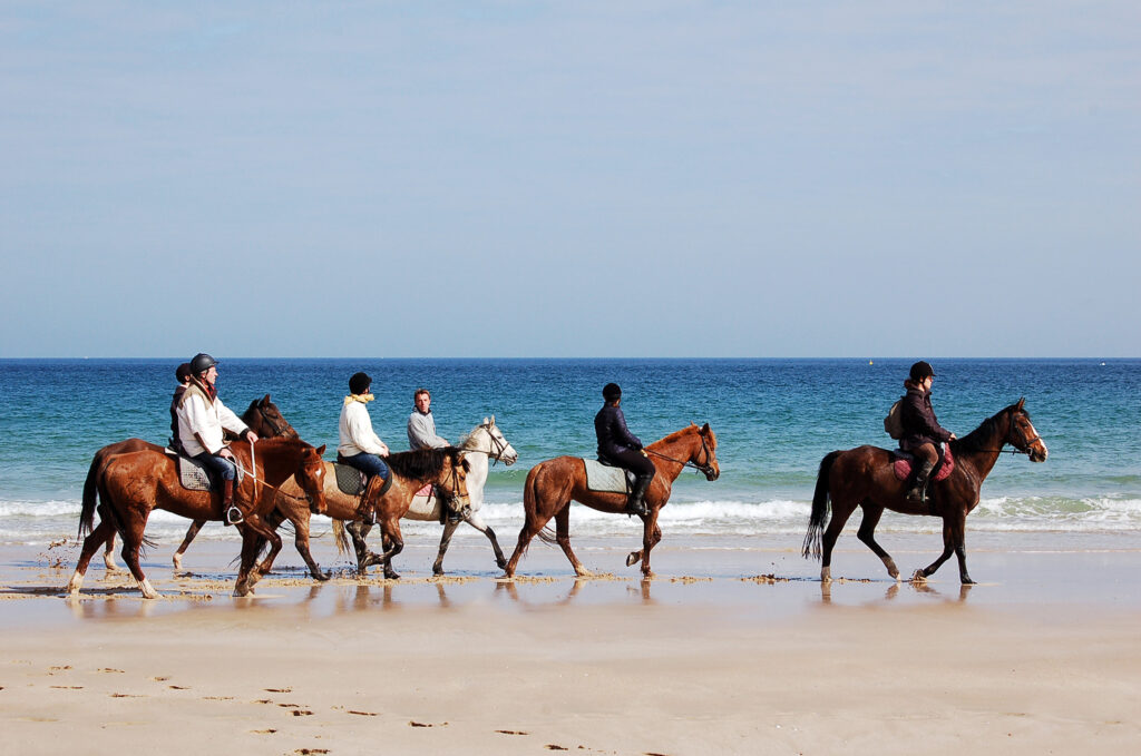 Balade à cheval sur la plage