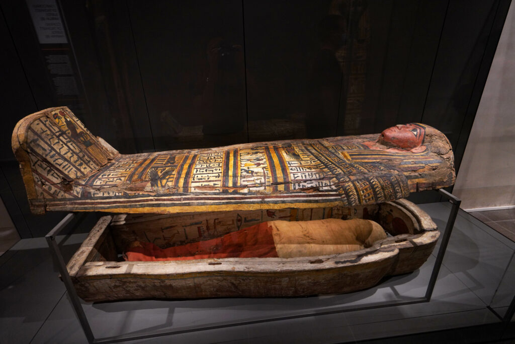 Momie égyptienne dans un musée