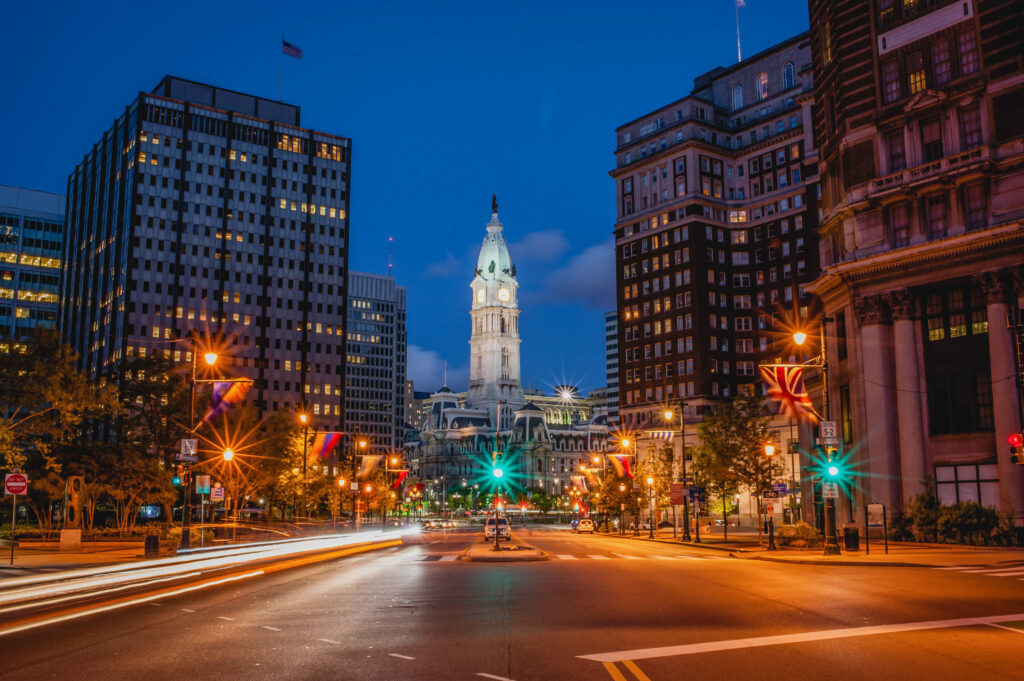 Philadelphie de nuit