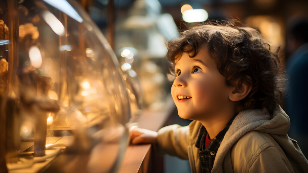 Enfant au musée