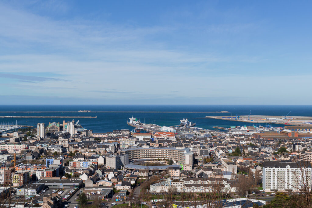Vue sur Cherbourg