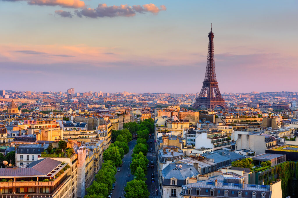 Vue sur la Tour Eiffel à Paris