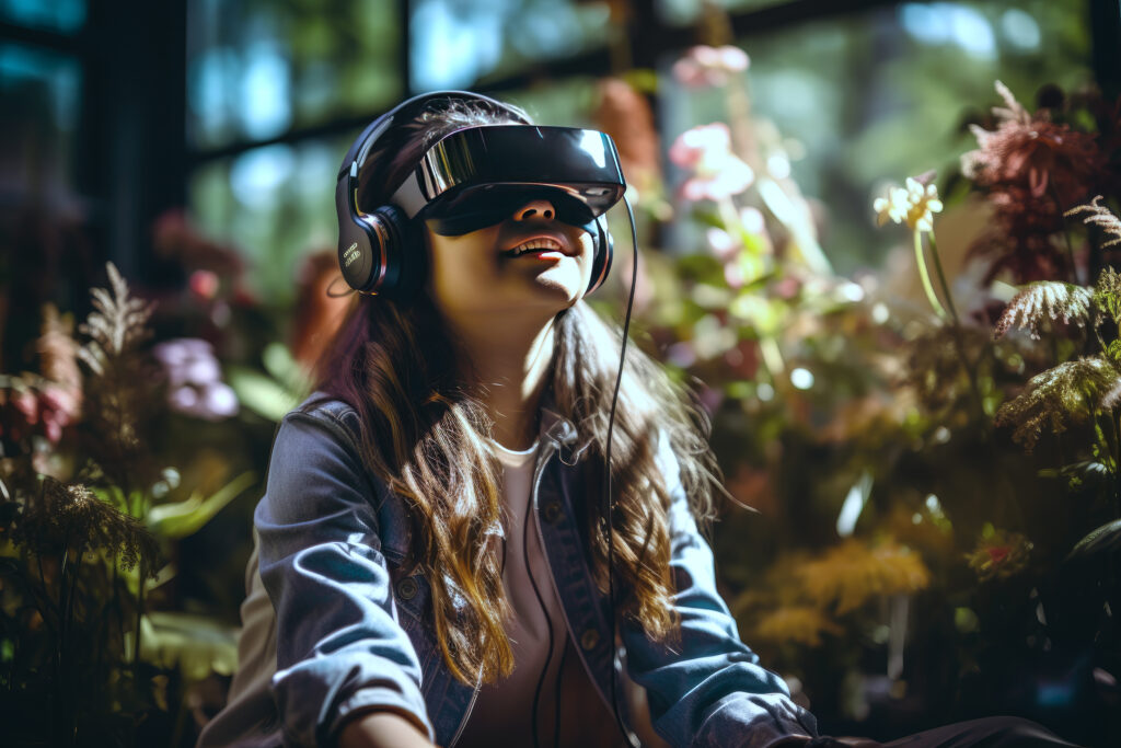 Enfant faisant une expérience en 3D