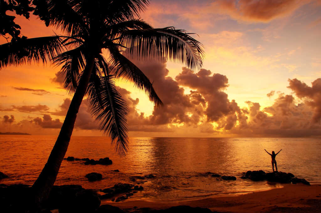 Lever de soleil sur l’île de Taveuni 