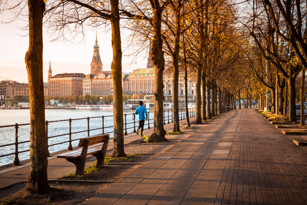 La promenade Jungfernstieg