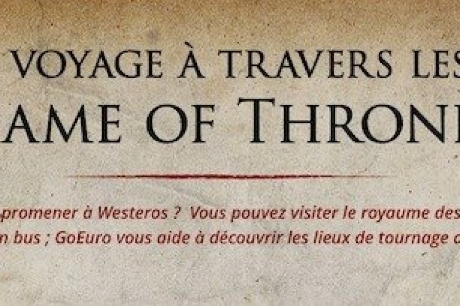 Guide de voyage à travers les lieux de Game of Thrones