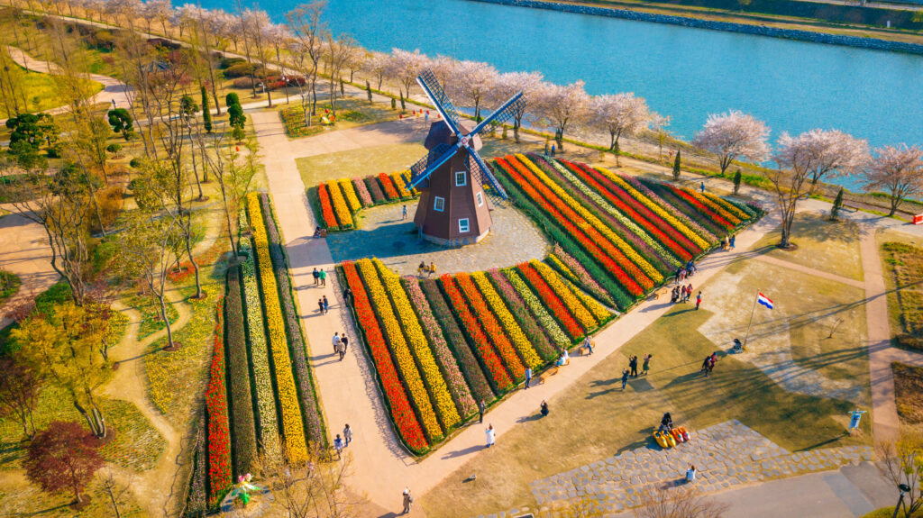 Vue aérienne de  Suncheon