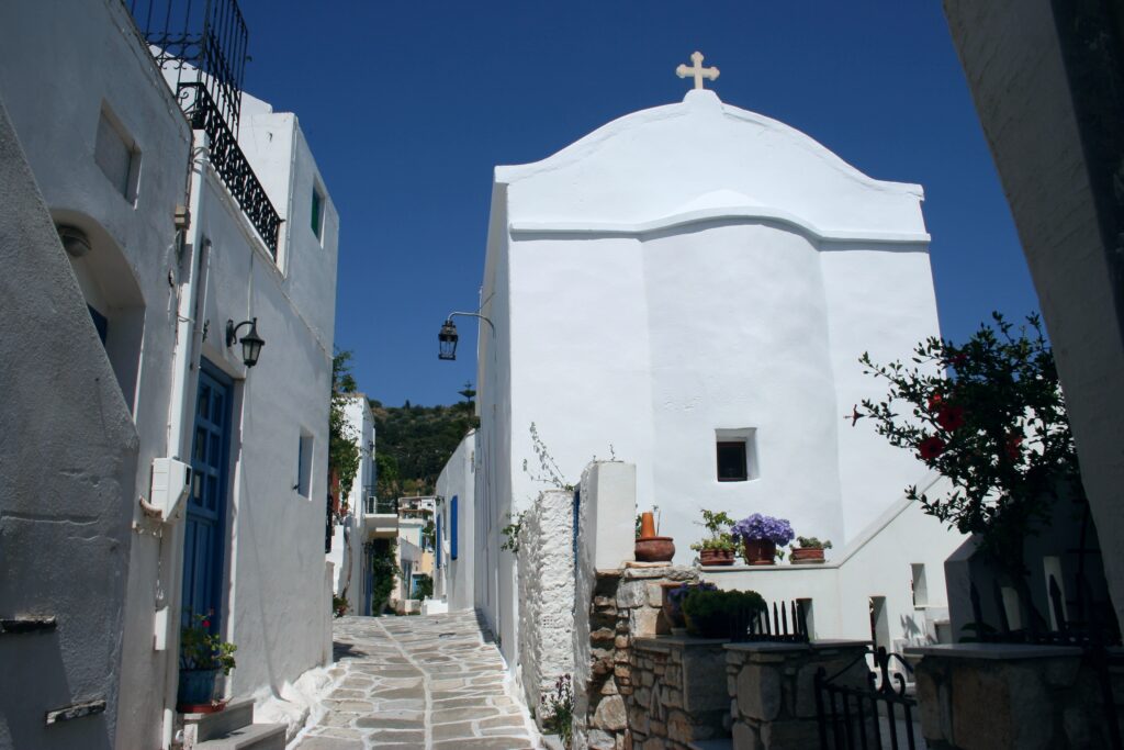 Ruelle de la petite ville de Lefkès