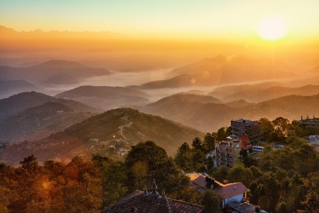 Vue sur l'Everest depuis Nagarkot