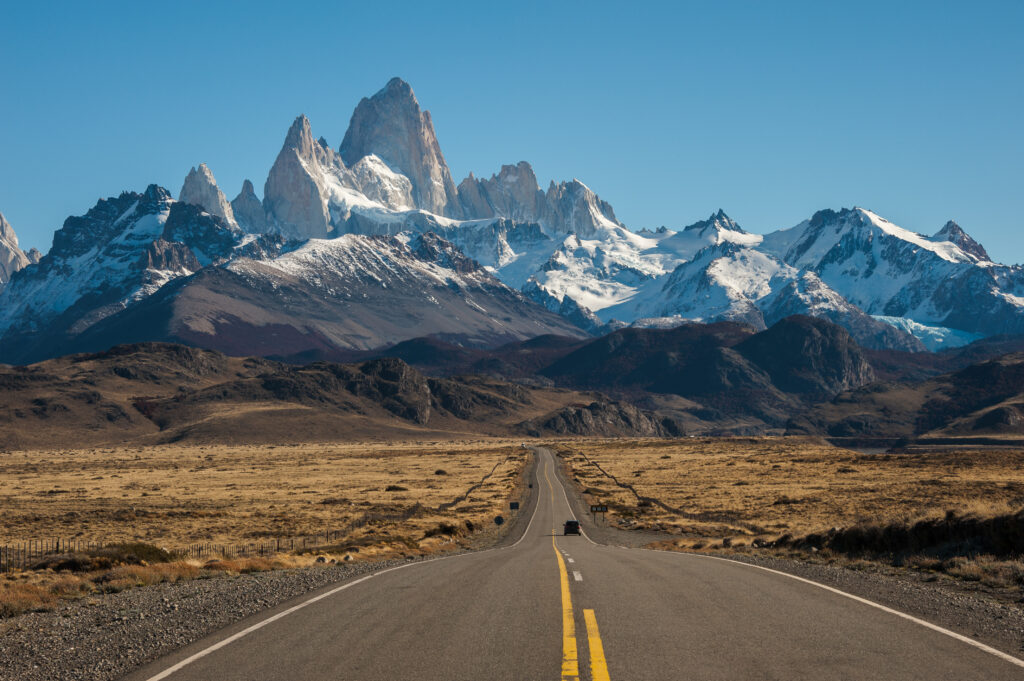 Route vers  El Chalten en Argentine