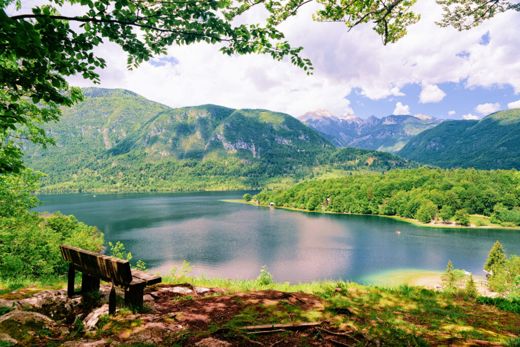 Le lac de Bohinj en Slovénie