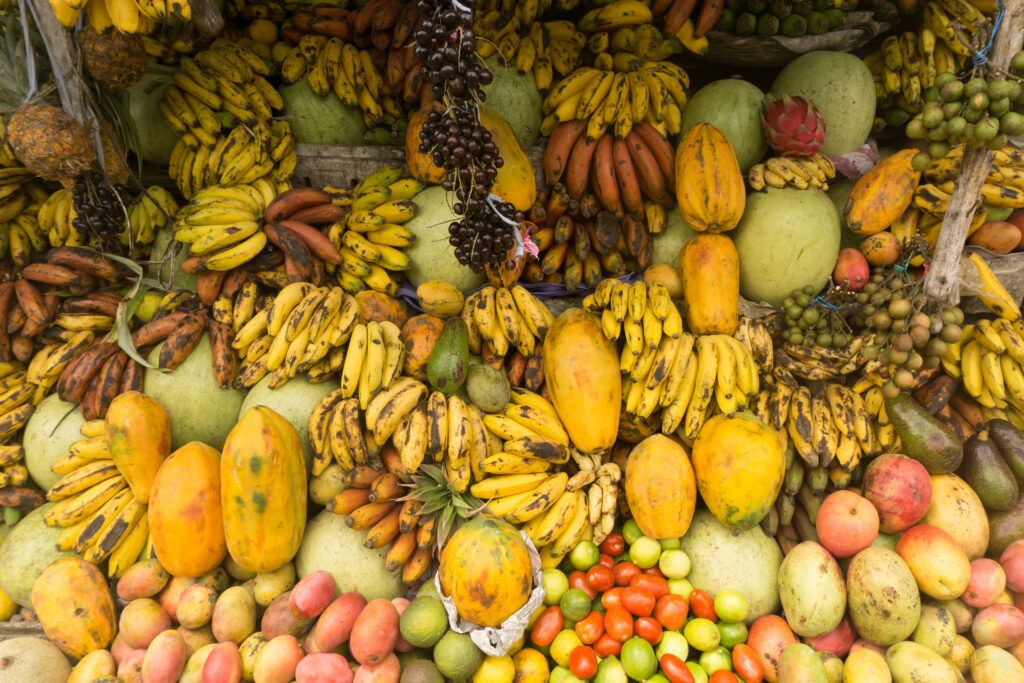 État de fruits au marché