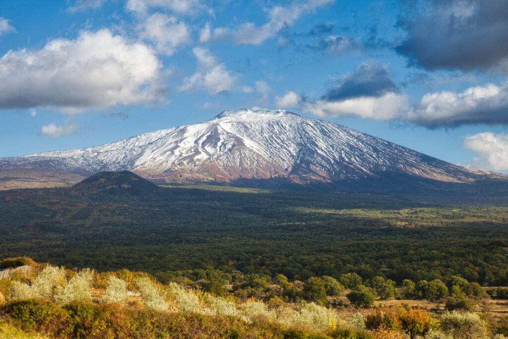 Vue sur l'Etna en Sicile