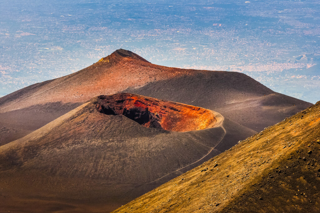 Cratère de l'Etna en Sicile