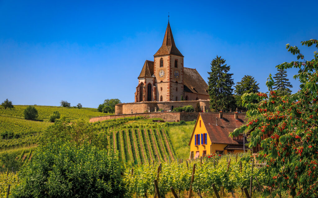 Église de Saint Jacques le Majeur à Hunawihr sur la Route des Vins d'Alsace