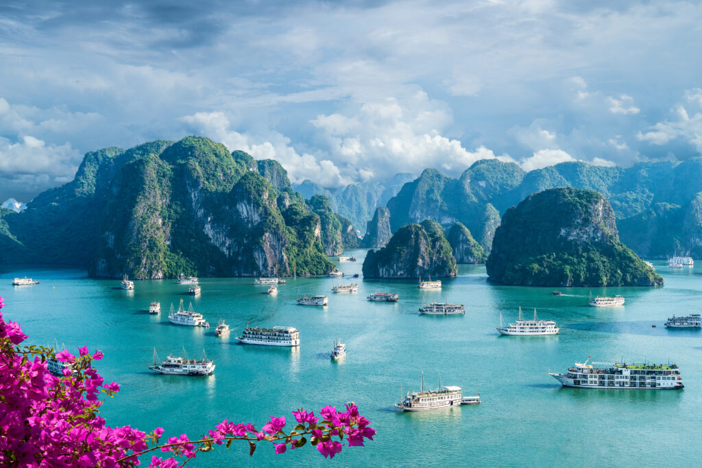 Vue sur la Baie d'Halong au Vietnam 