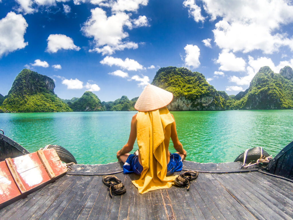 Vue sur la Baie d'Halong au Vietnam 