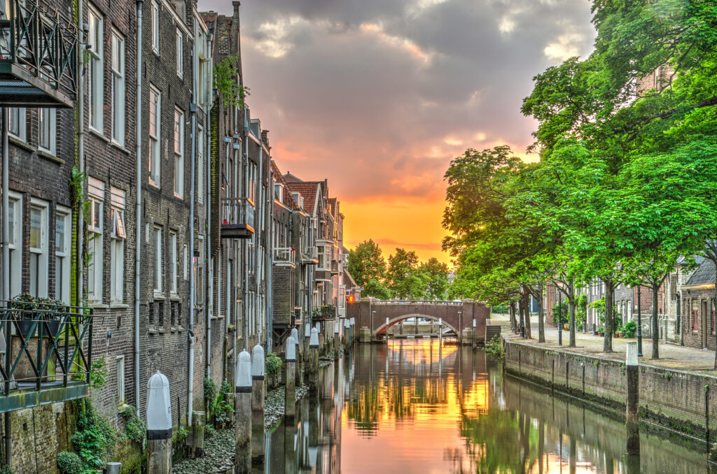 Vue sur le centre-ville de  Dordrecht