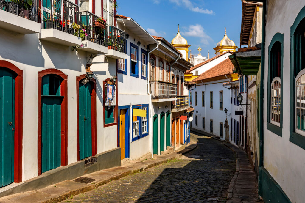 Ruelles à Ouro Preto dans le Minas Gerais
