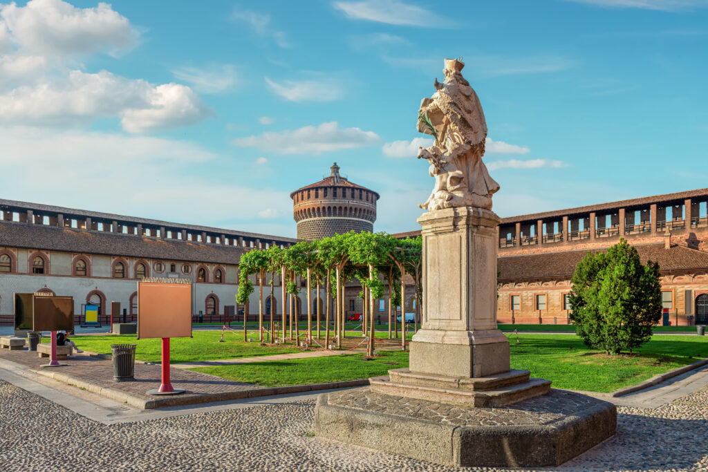Intérieur du Château des Sforza à Milan