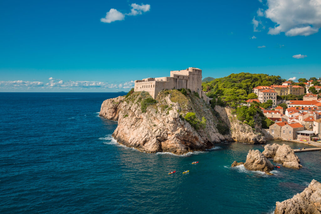 Vue sur le Fort Lovrijenac à Dubrovnik