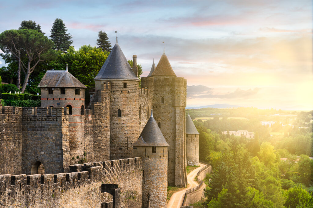 Vue sur Carcassonne dans l'Aude 
