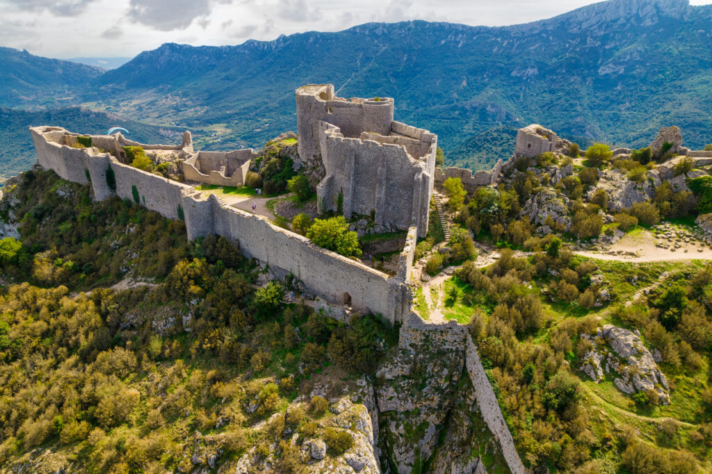 Château cathare de Peyrepertuse dans l'Aude 