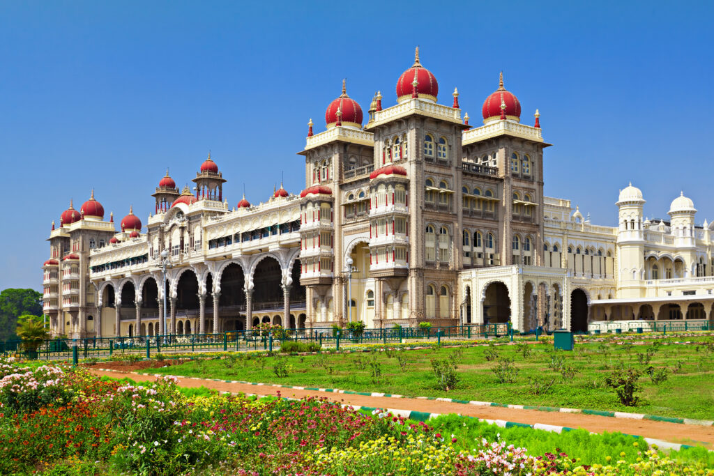 Le palais de Mysore dans le sud de l'Inde 