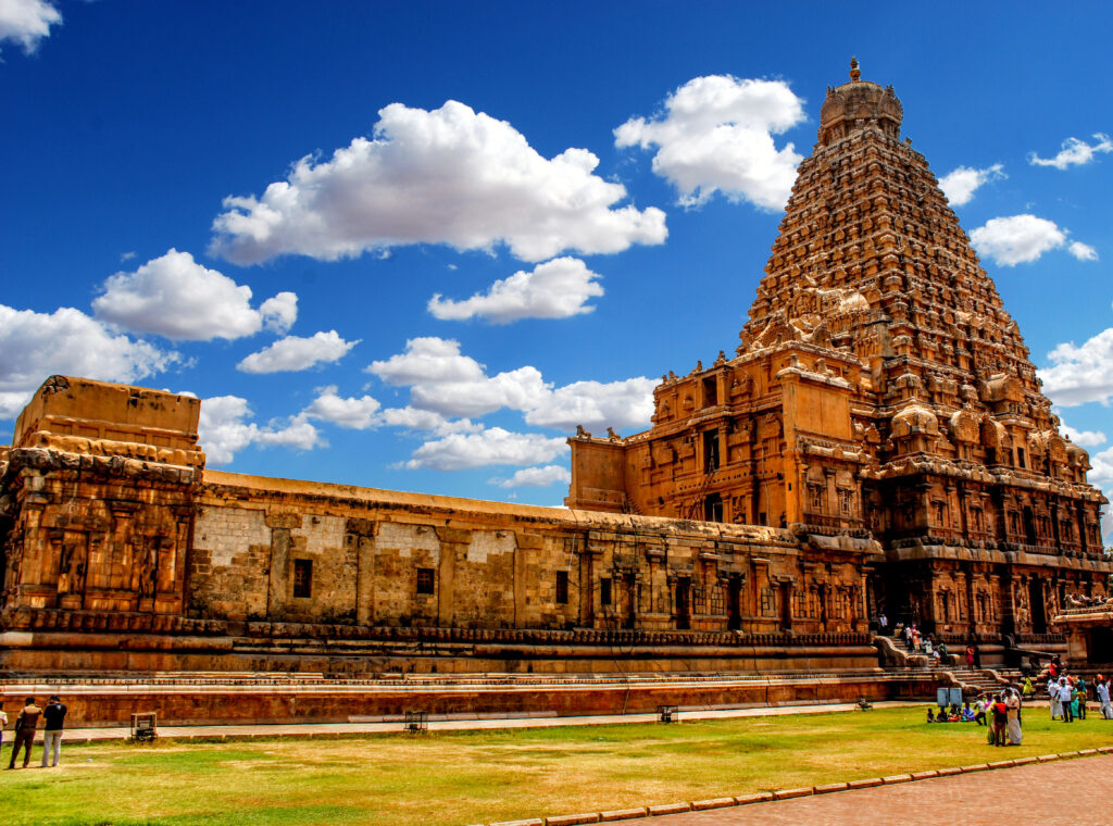 Temple de Tanjore dans le sud de l'Inde