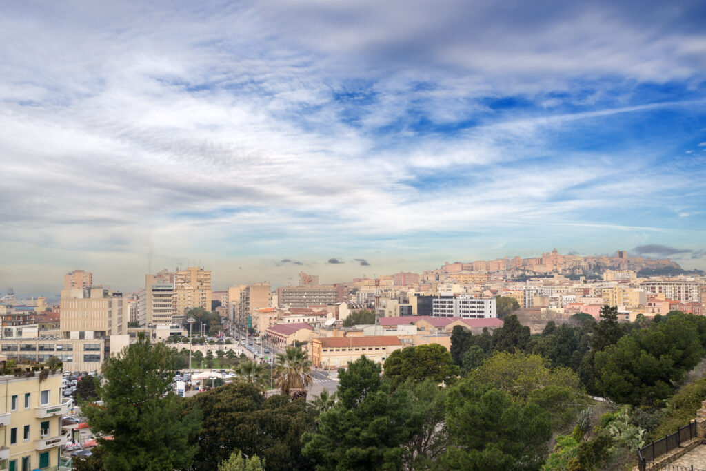 Vue sur Cagliari depuis le parc du Monte Urpinu