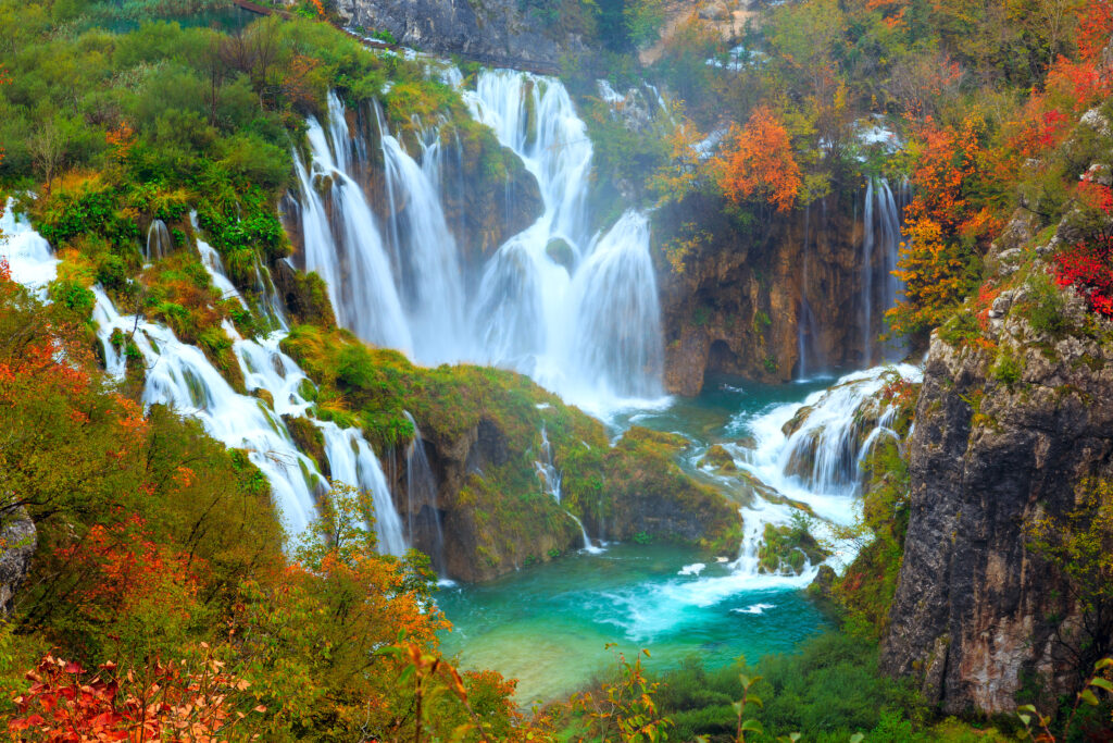 Cascades du parc national des lacs de Plitvice