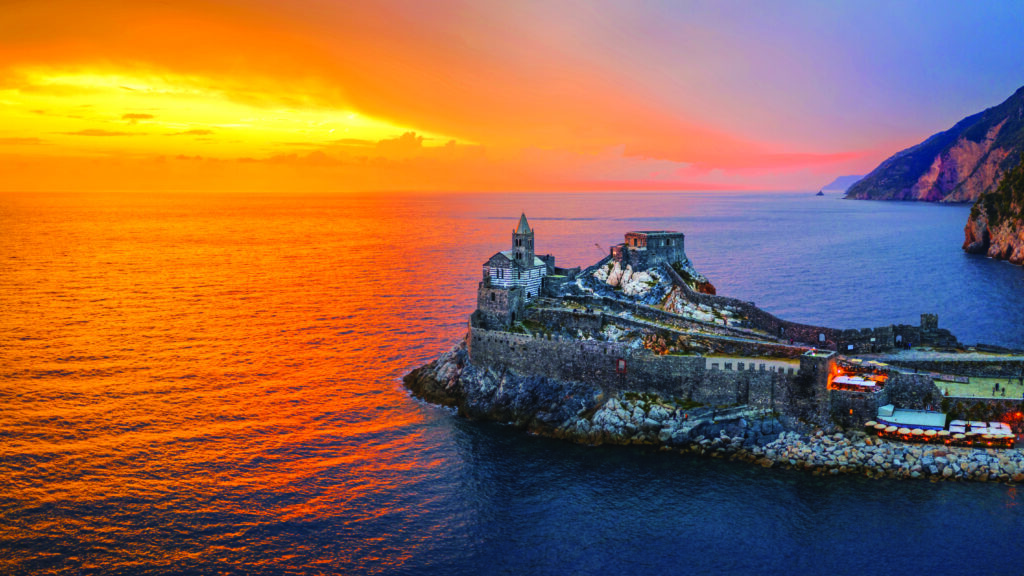 Coucher de soleil à Portovenere.