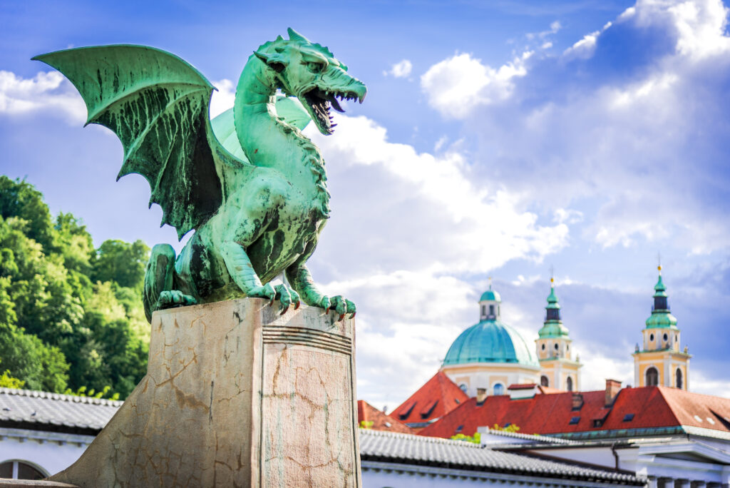 Zmajski most, le pont des Dragons, symbole de Ljubljana 