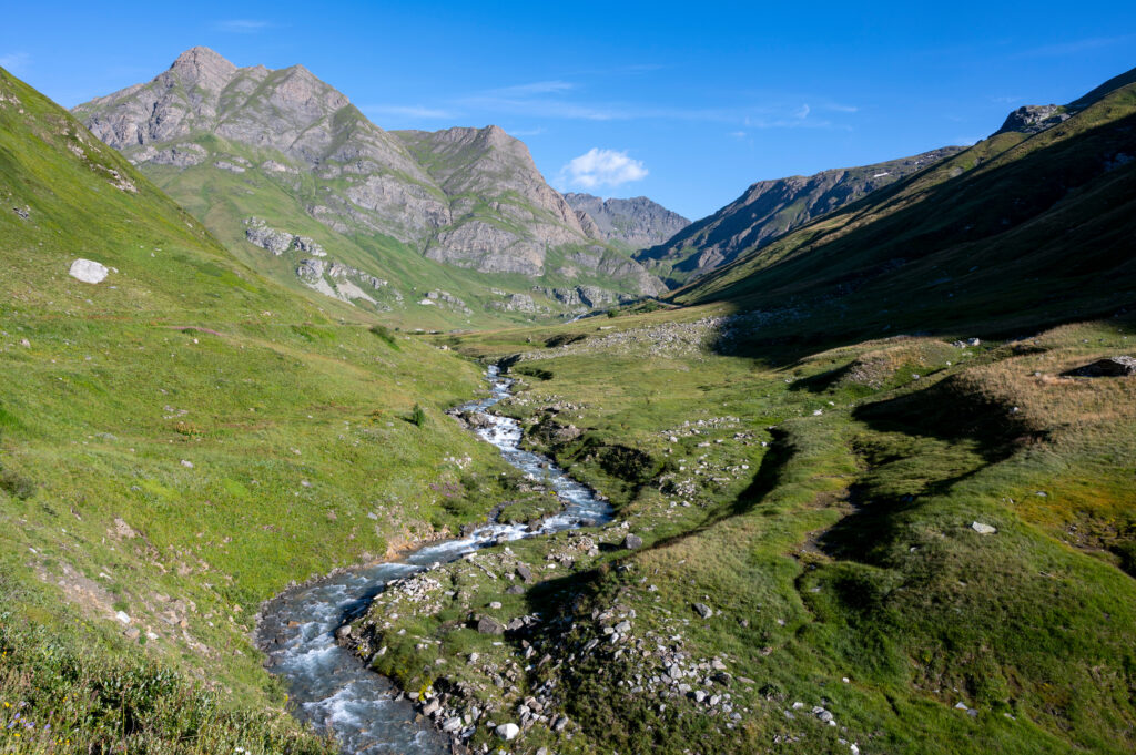 Paysage de montagne dans le Parc National de la Vanoise 