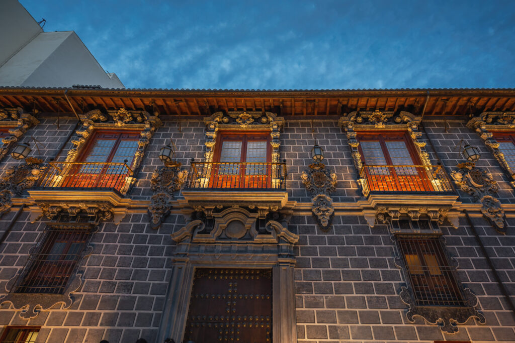 Le palais de la Madraza de nuit