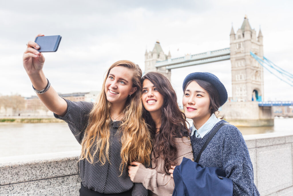 Etudiantes à Londres