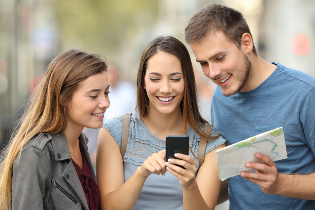 Groupe de touristes 