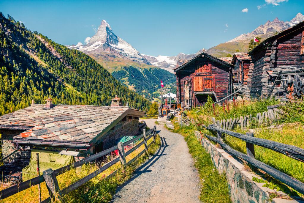 Village de Zermatt en Suisse