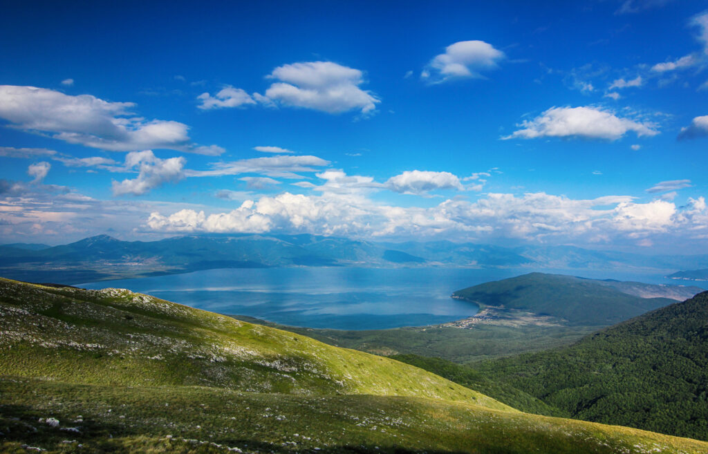 Vue sur le parc national de Galicica 