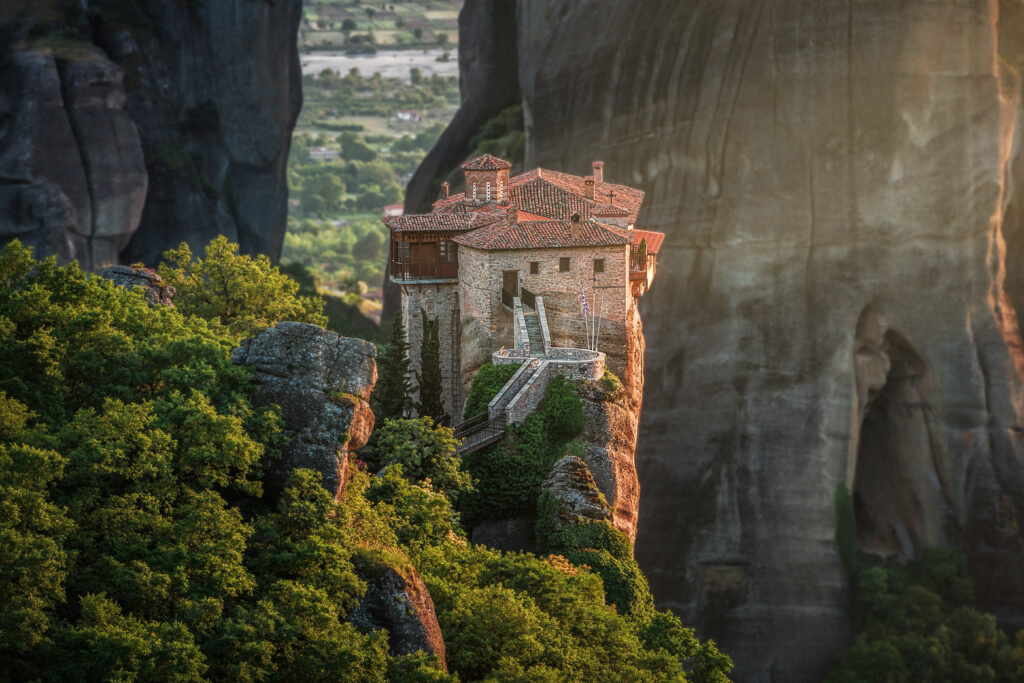 Vue sur les monastères des Météores