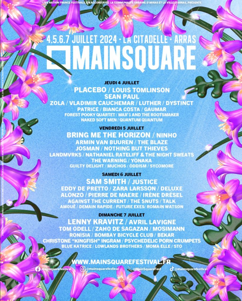 Main Square Festival 2025 le guide Arras (62000)