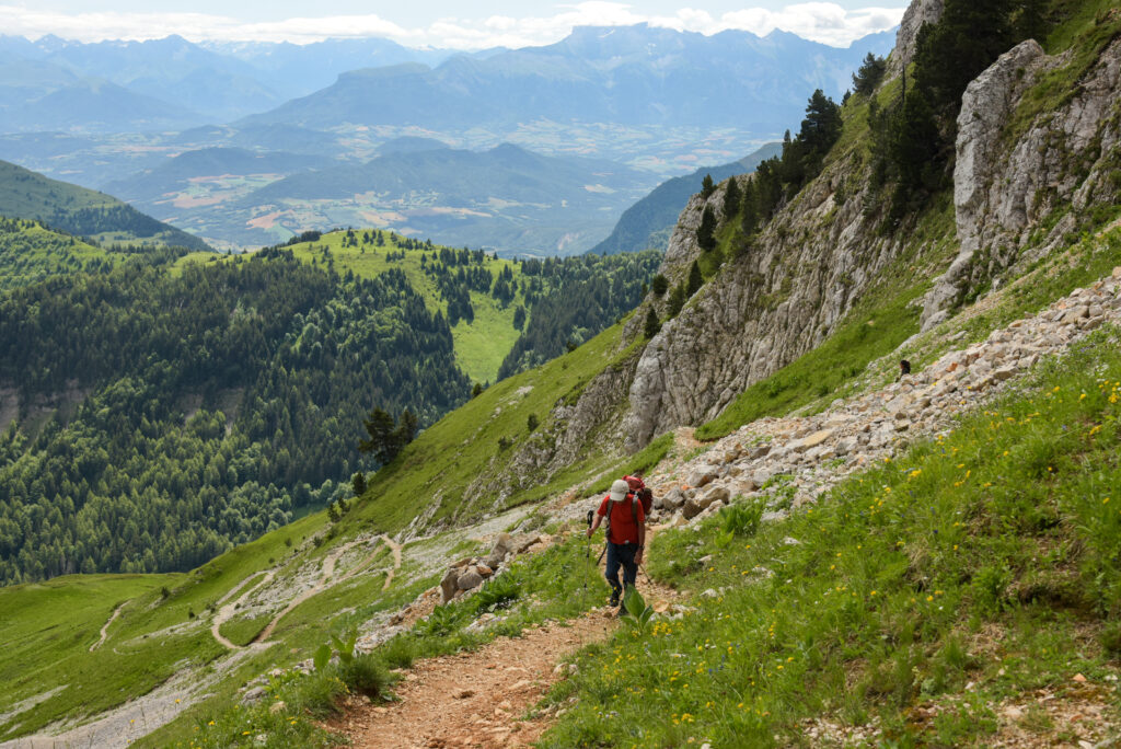 Randonneur dans le Vercors