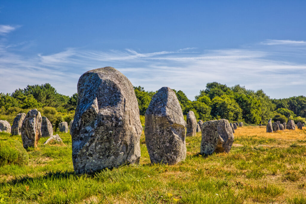 Les fameux menhirs de Carnac