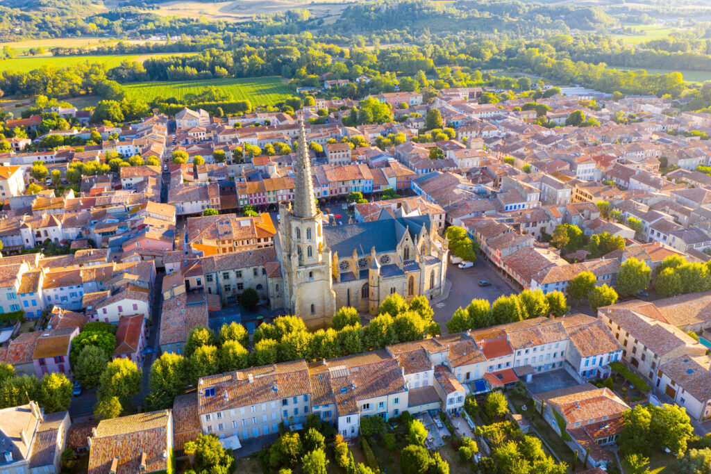 Vue aérienne de Mirepoix