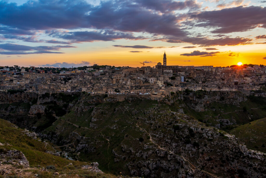 Vue depuis le parc della Murgia Materana