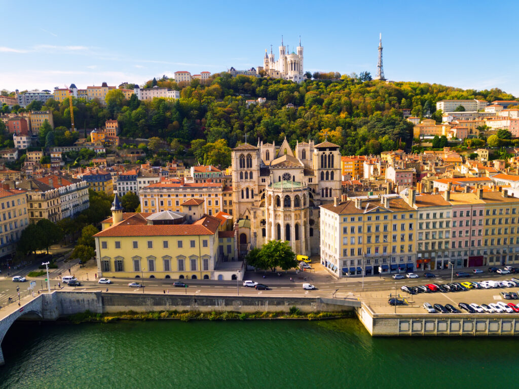 Vue sur Lyon et la Saône 