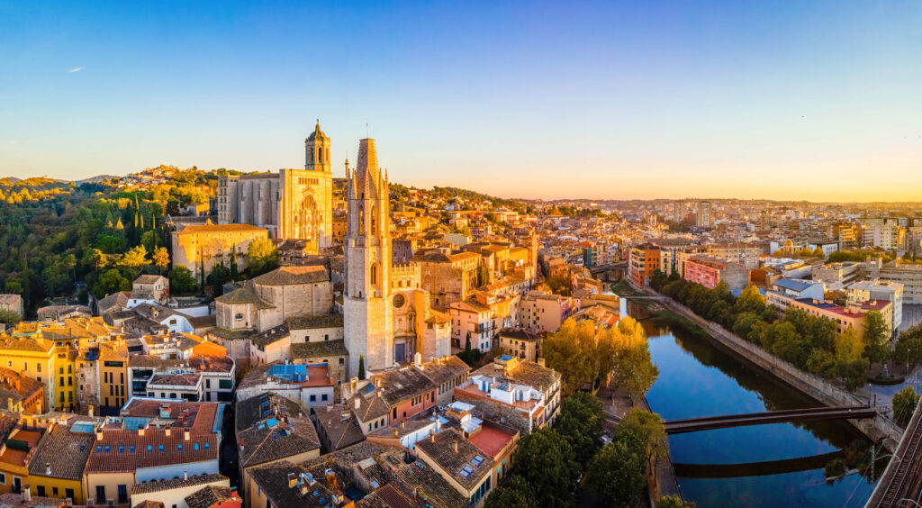 Vue aérienne de Gérone