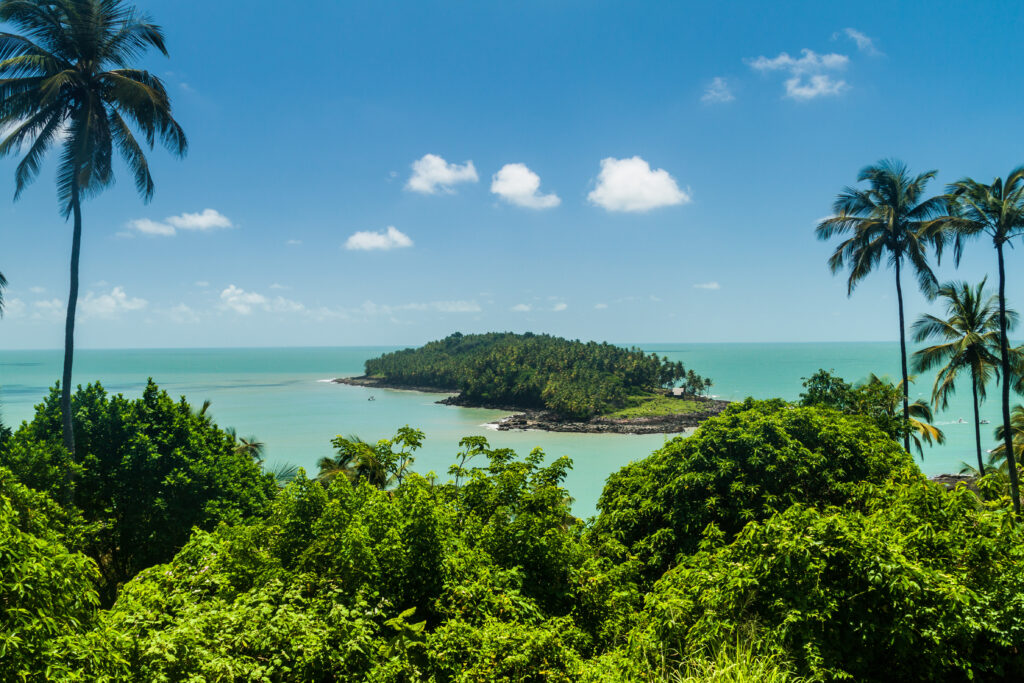 Vue sur l'île du Diable depuis l'île Royale 